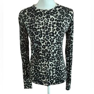 Loft animal print cardigan